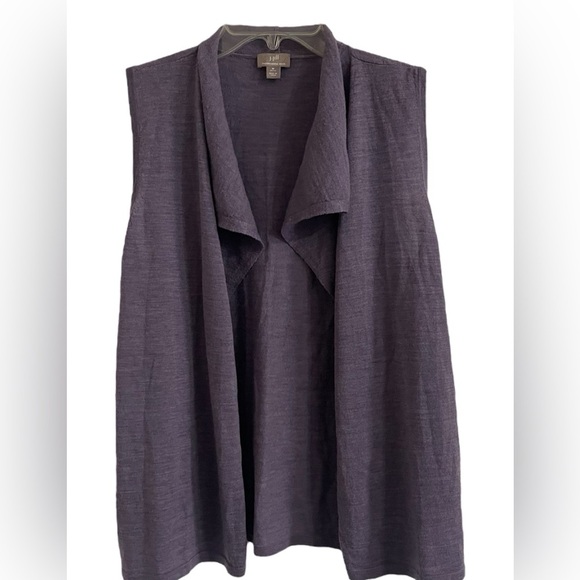 J.Jill Sleeveless Merino Wool Lightweight Open Cardigan Size Medium Petite - Picture 9 of 10